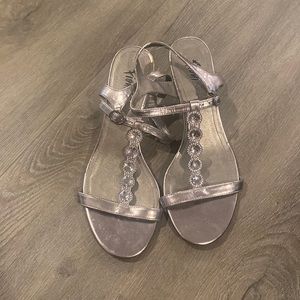 Silver sandals